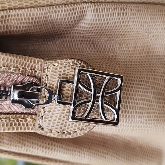 Dorsa Snake Embossed Tan Leather Handbag - Picture 5 of 16